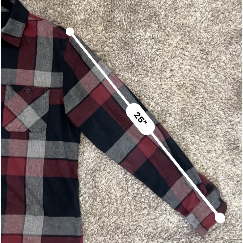 Urban Pipelinene Men’s Softball Button- Downn Plaid Shirt Size M red & black - Picture 9 of 10